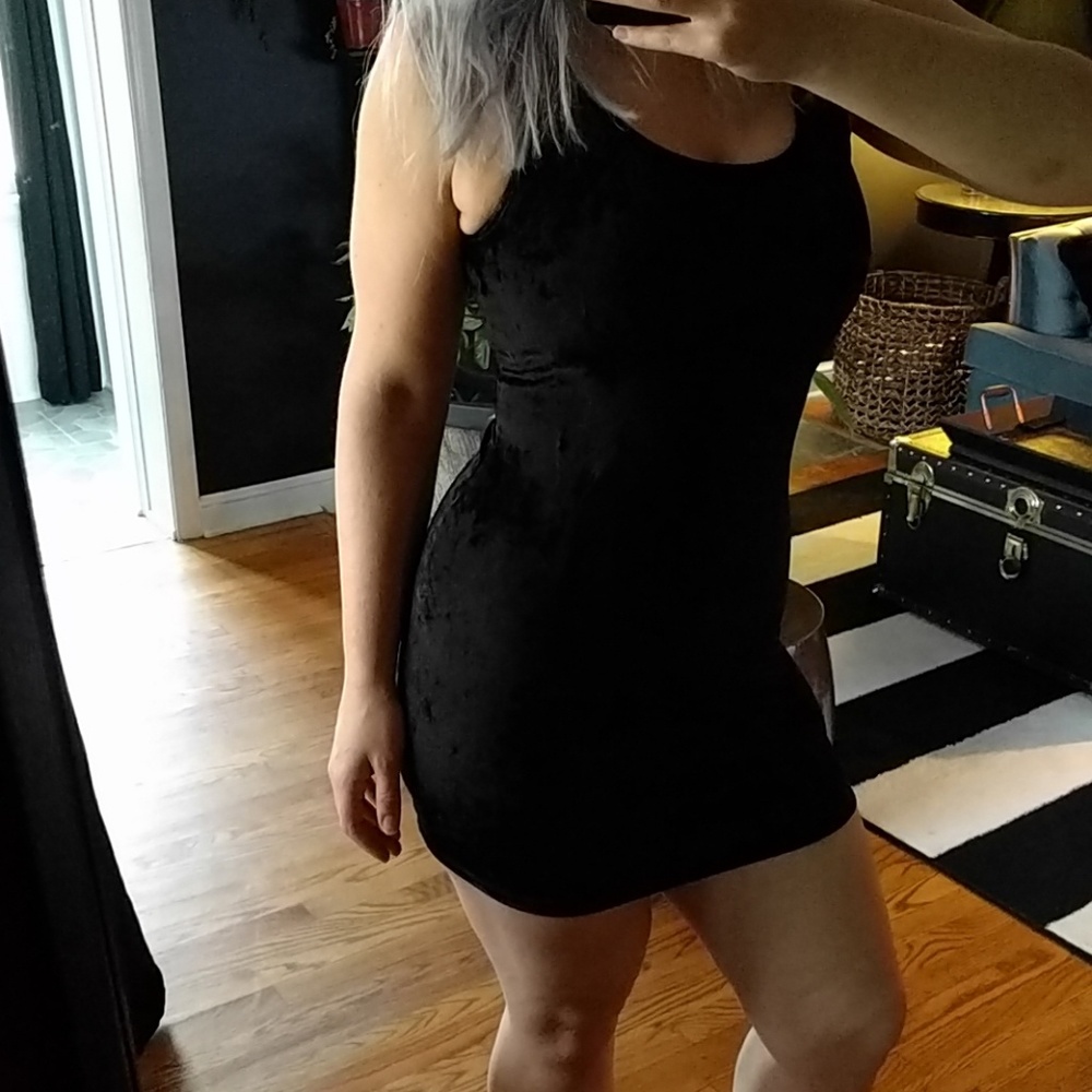 Lip service velvet mini dress/ long tank